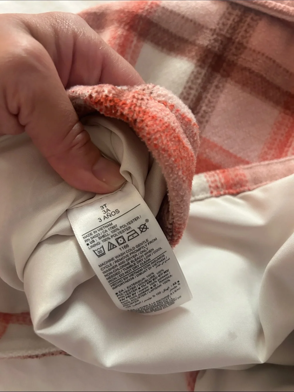 Old Navy Girls' Pink & Coral Plaid Shacket